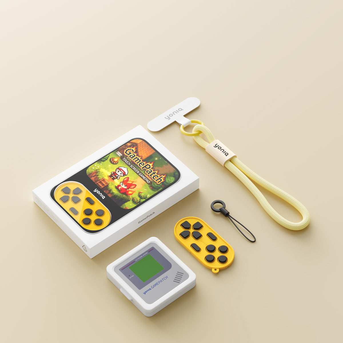yoniq GamePatch Dandelion Yellow – Mobile Touchscreen Gamepad