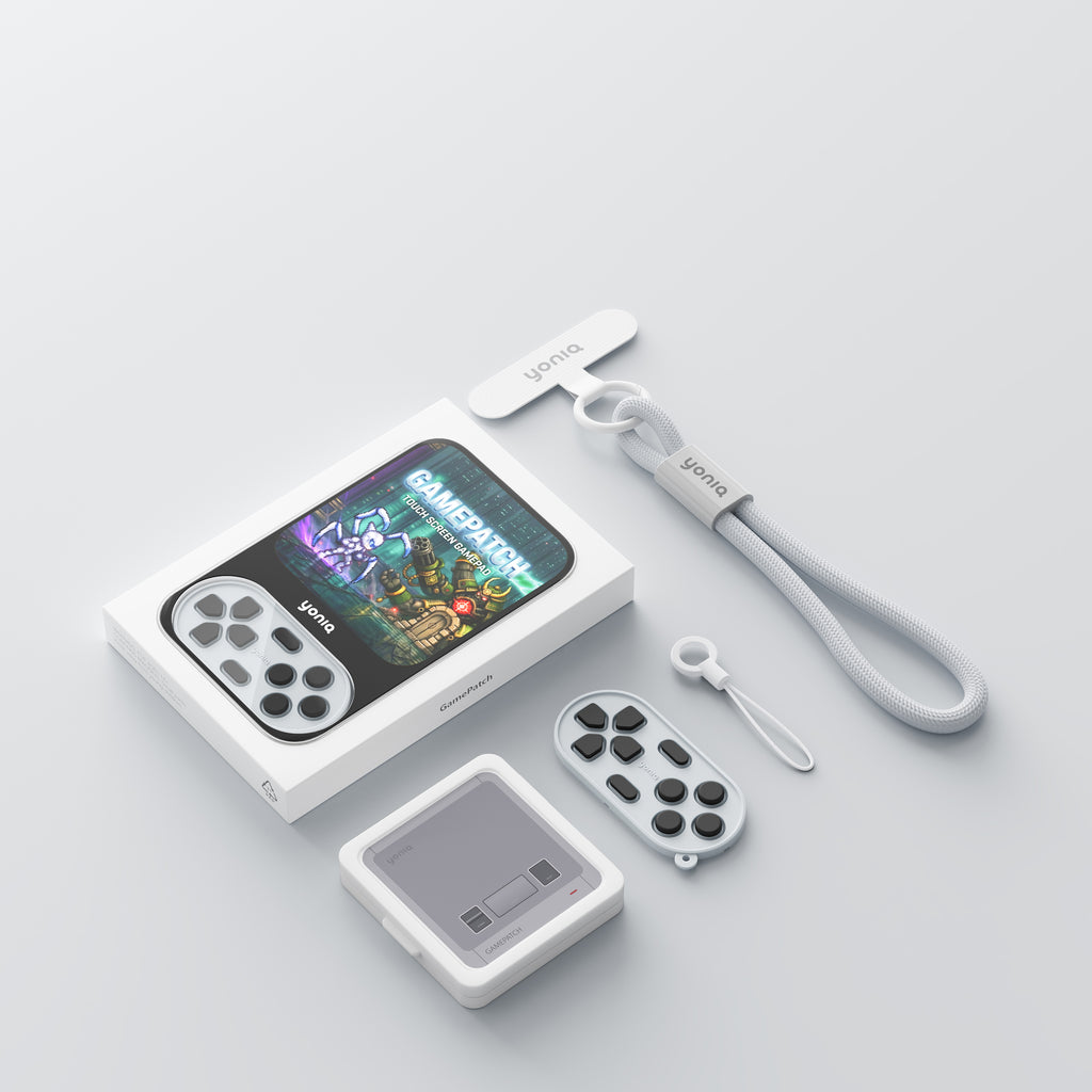 ゲームパッチ レトログレー — スマートフォン用タッチスクリーンゲームパッド