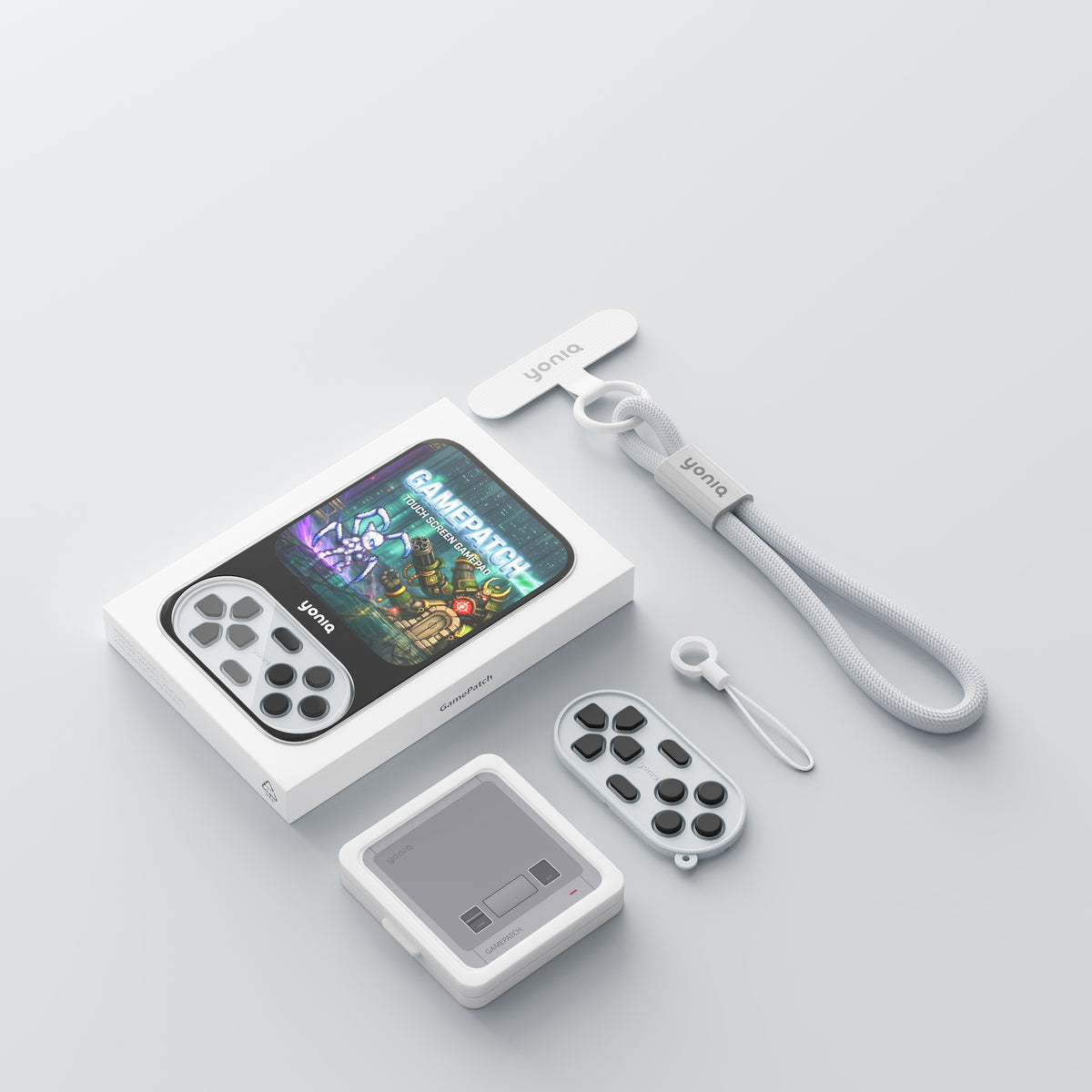 yoniq GamePatch Retro Gray – Mobile Touchscreen Gamepad