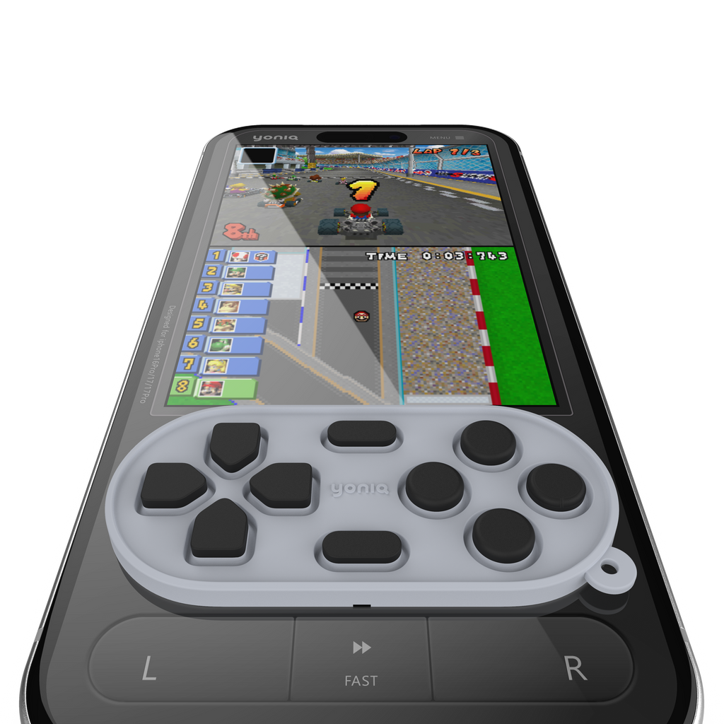 yoniQ GamePatch Gray Reusable Stick-On Gaming Buttons for Mobile Phones