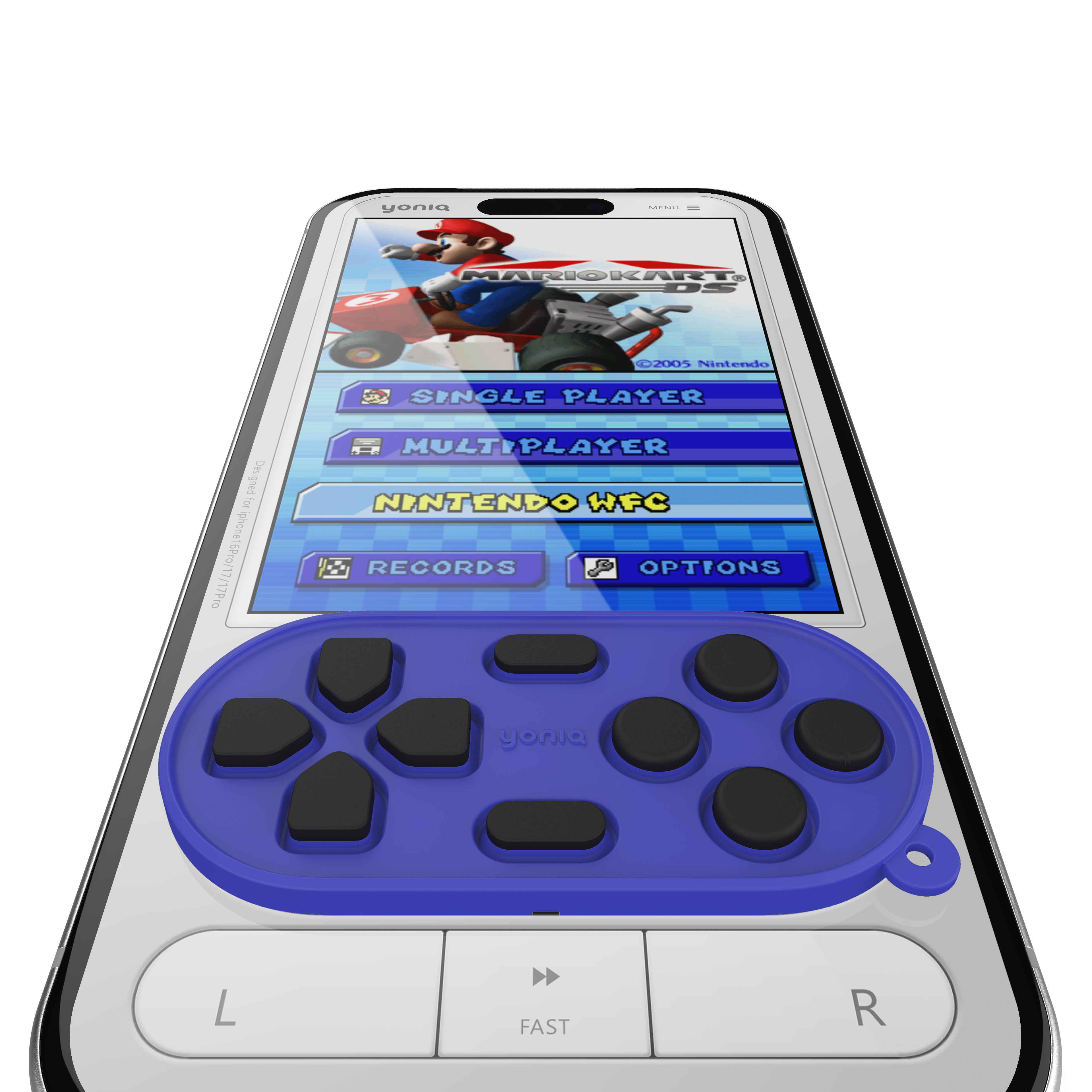 yoniQ GamePatch Blue Reusable Stick-On Gaming Buttons for Mobile Phones