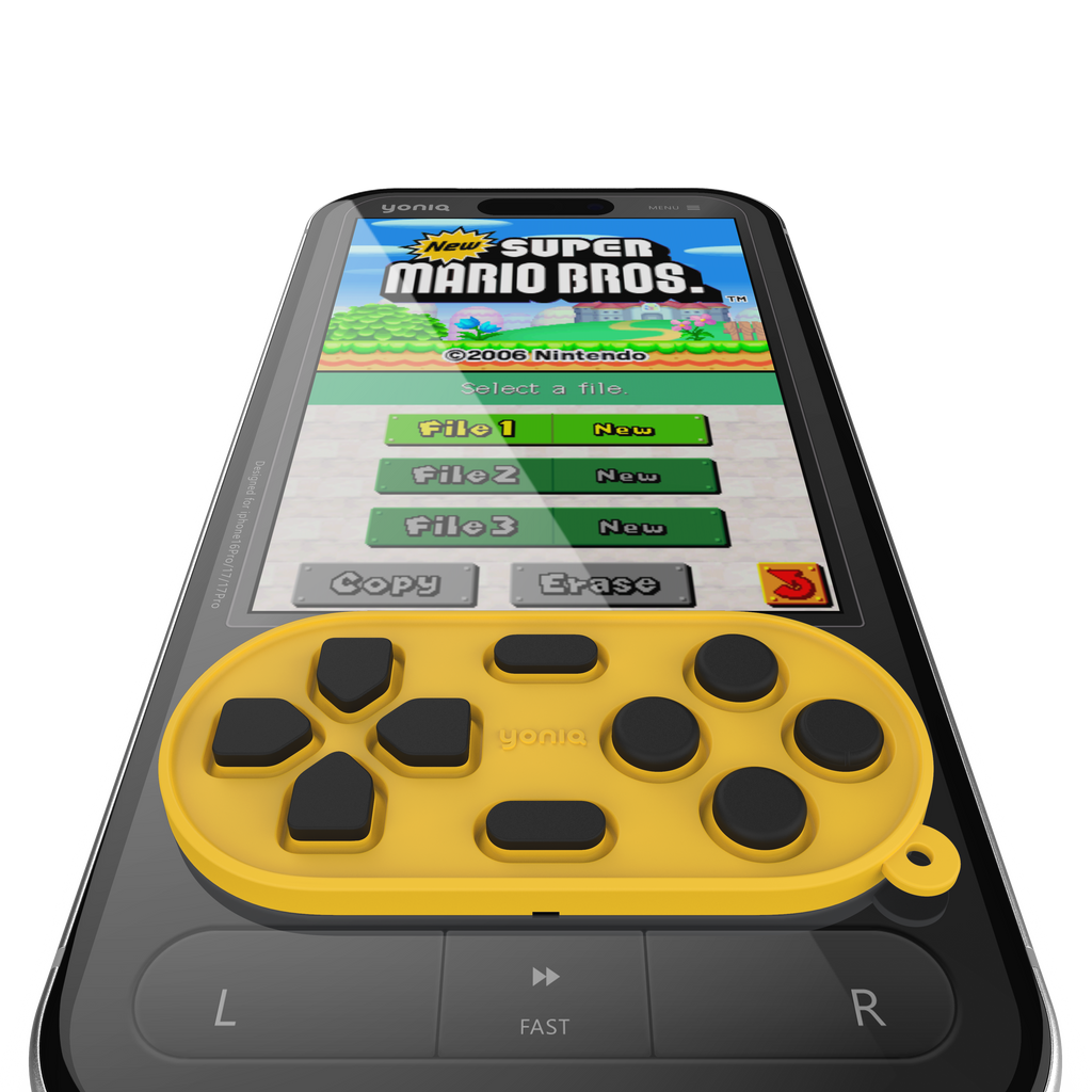 yoniQ GamePatch Yellow Reusable Stick-On Gaming Buttons for Mobile Phones