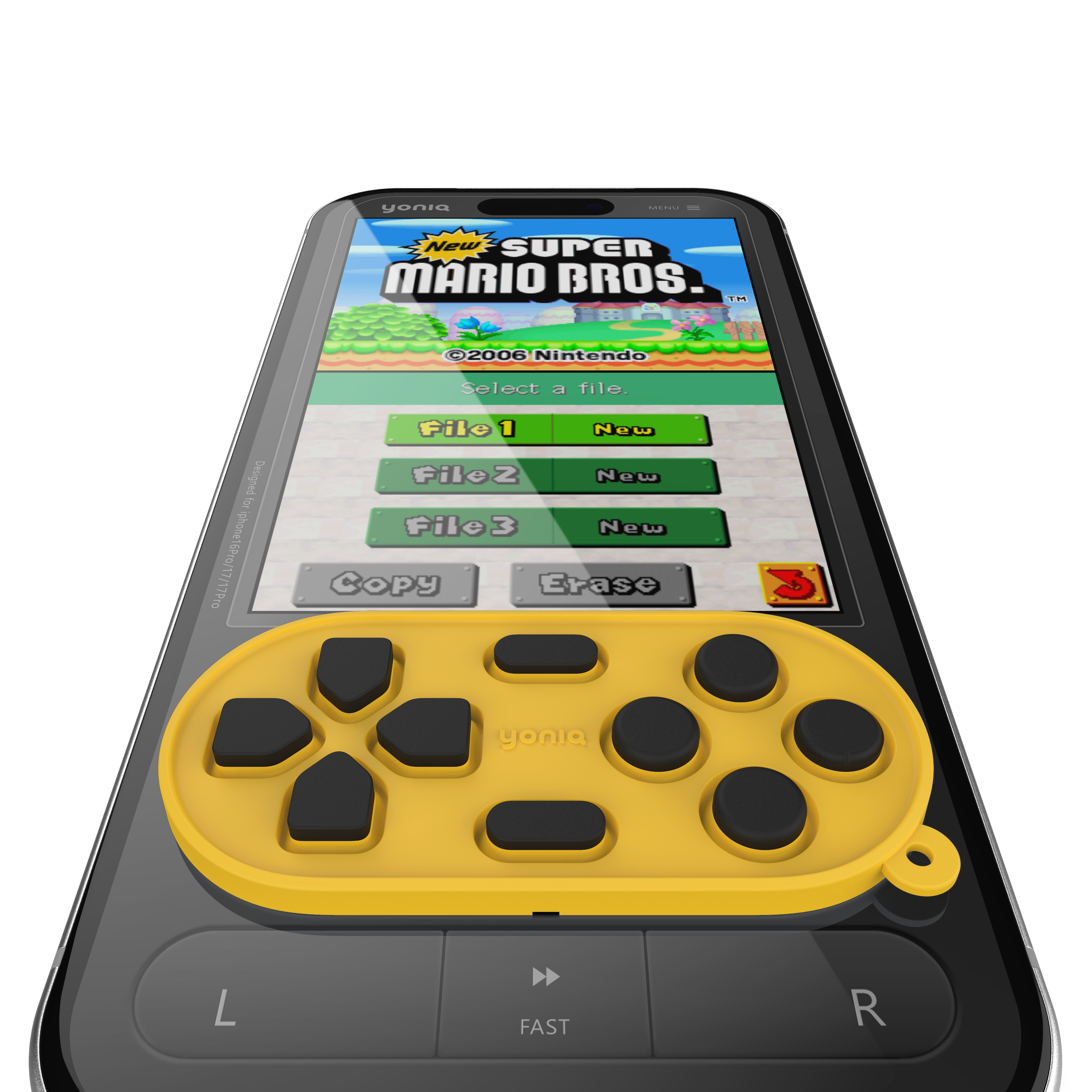 yoniQ GamePatch Yellow Reusable Stick-On Gaming Buttons for Mobile Phones