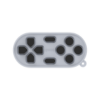 yoniQゲームパッド グレー 繰り返し貼れるスマホ用ゲームボタン