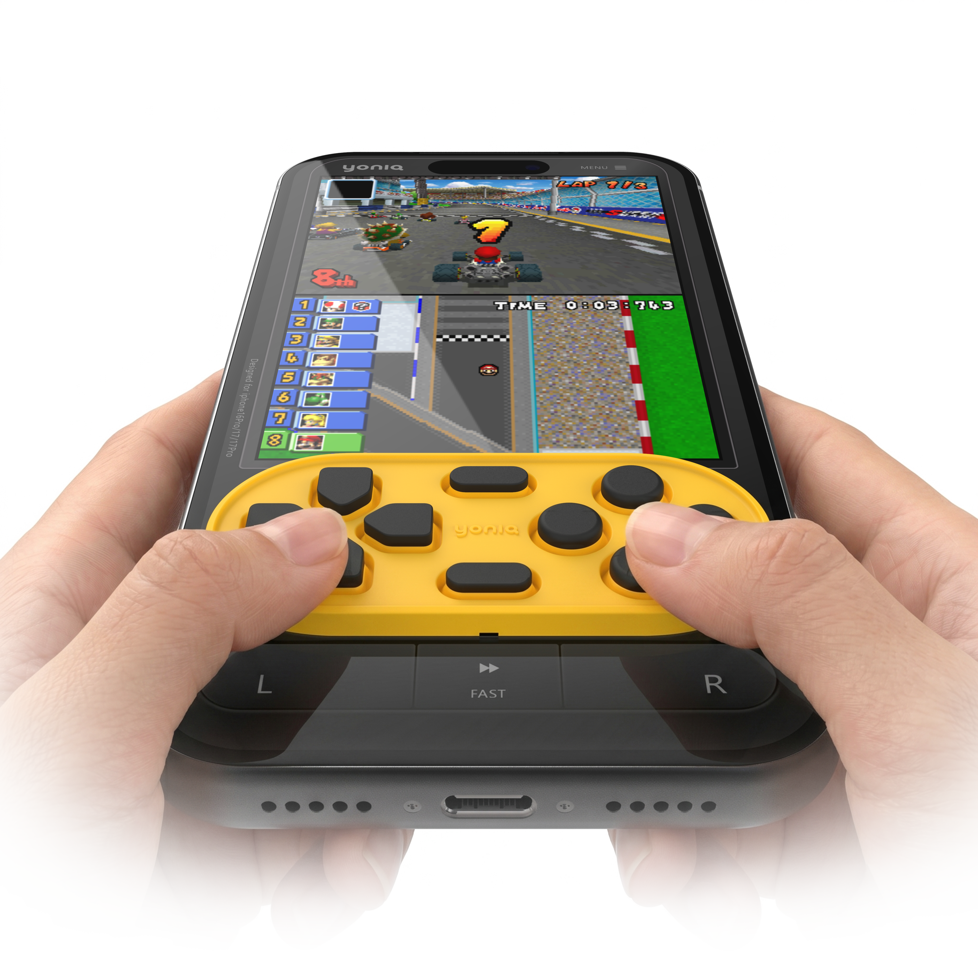 yoniQ GamePatch Blue Reusable Stick-On Gaming Buttons for Mobile Phones