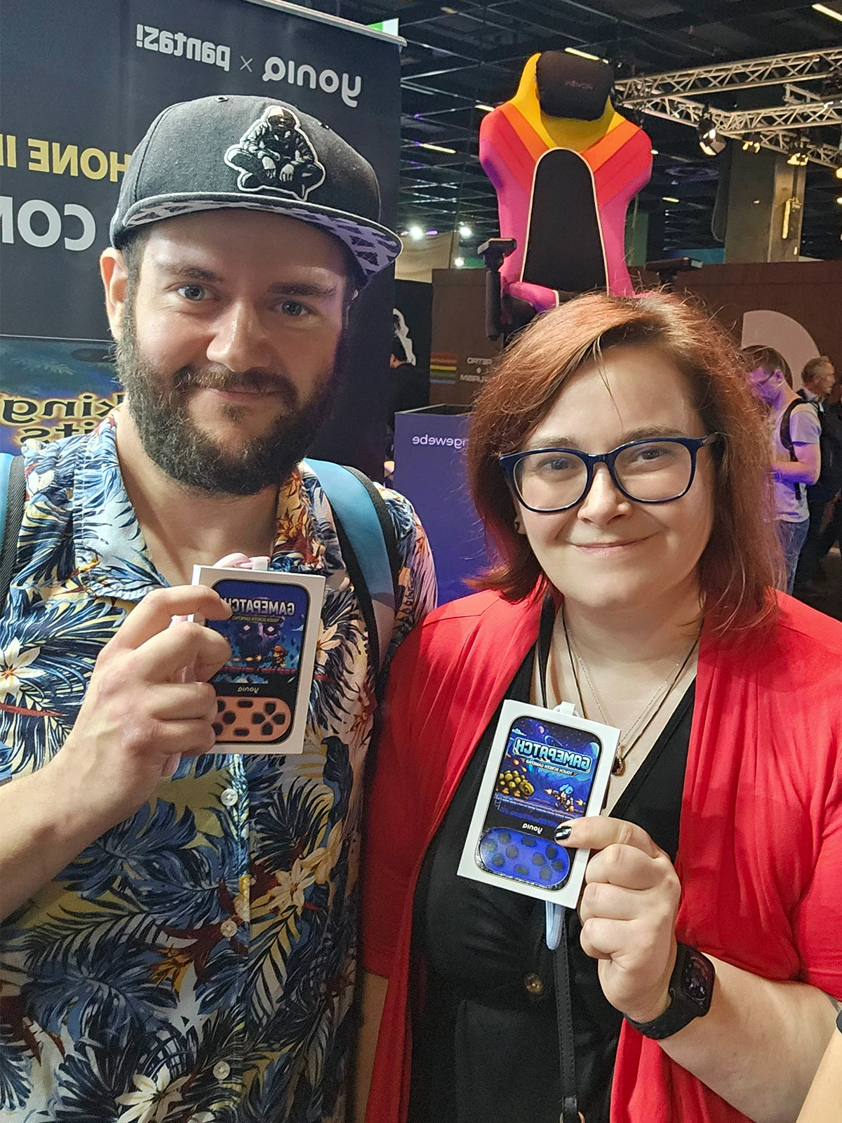 Visitors trying Yoniq GamePatch at gamescom